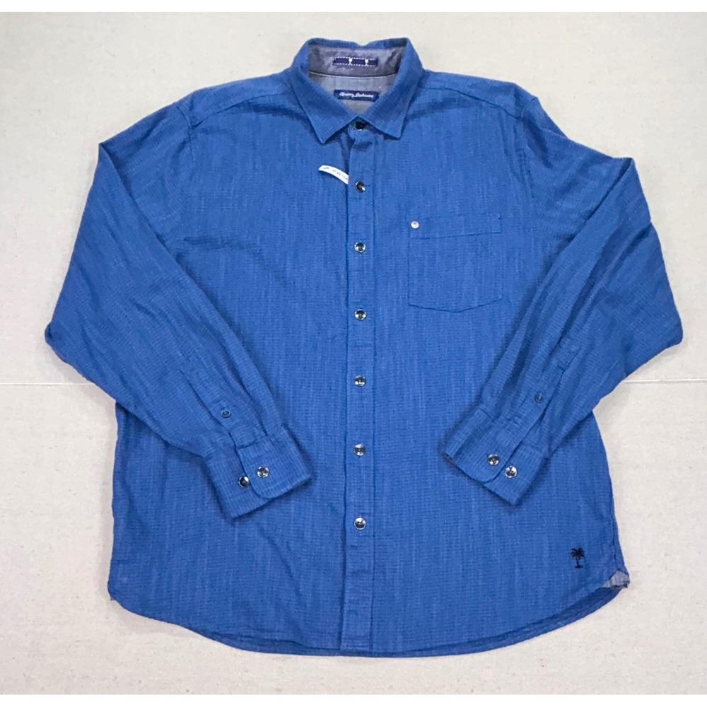 Tommy Bahama NWOTs Mens Large Beach Vacation Long‎ Sleeve Stretch Button Shirt